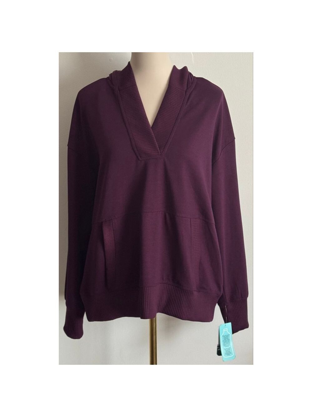 Women's MTA Sport Burgundy Hoodie Sweatshirt L